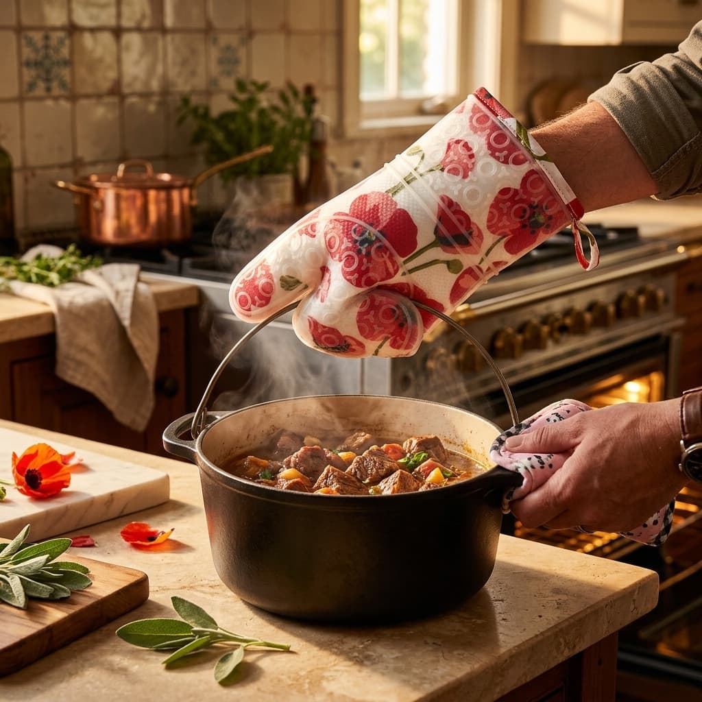 Luva Térmica Cozinha – Resistente ao Calor (Tecido)