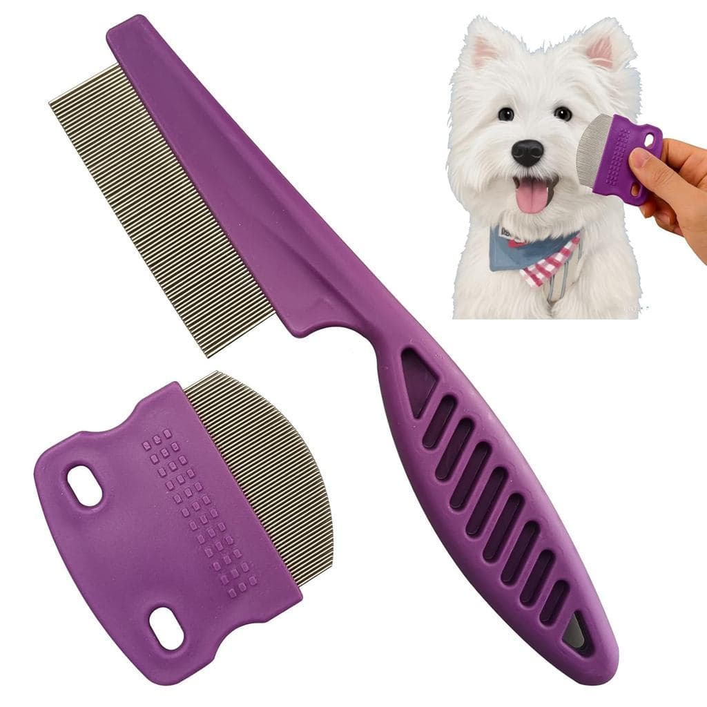 Conjunto de 2 Pentes Profissionais para Olhos de Cães, Kit de Pentes para Higiene, Removedor de Manchas de Lágrimas em A
