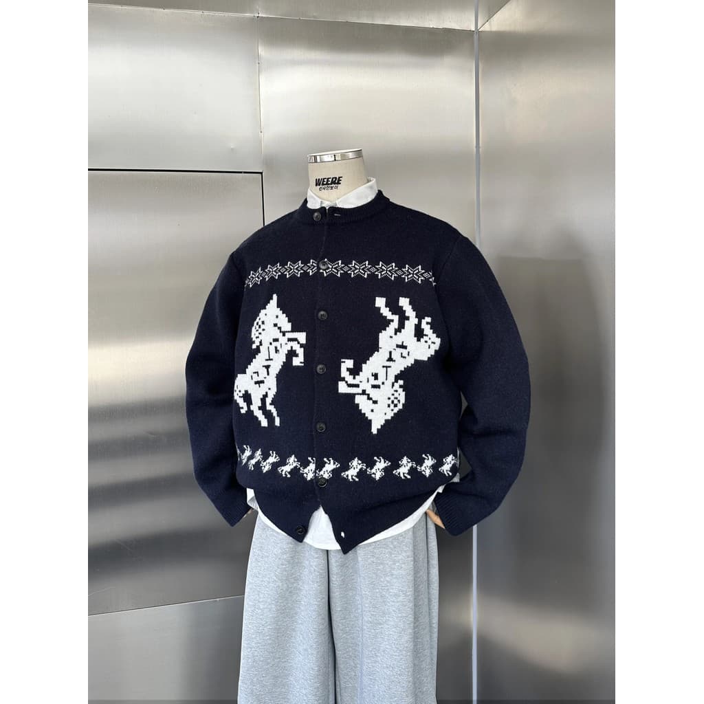 Phil Island Preguiçoso Solto Grosso Cardigan Suéter Jaqueta Homens Mulheres Retro Casual Solto Inverno Casal Malhas