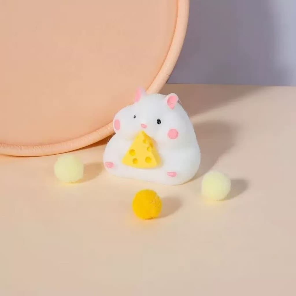Hamster Squishy Branco | Fofo e Anti-Stress