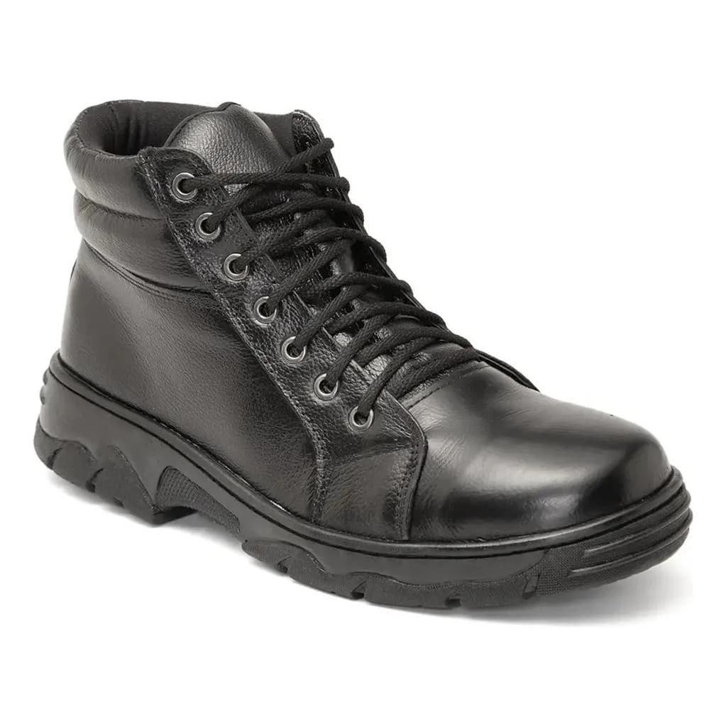 Bota Coturno Casual Adventure Motociclista Couro Legitimo Bota Para Segurança Vigilante PM