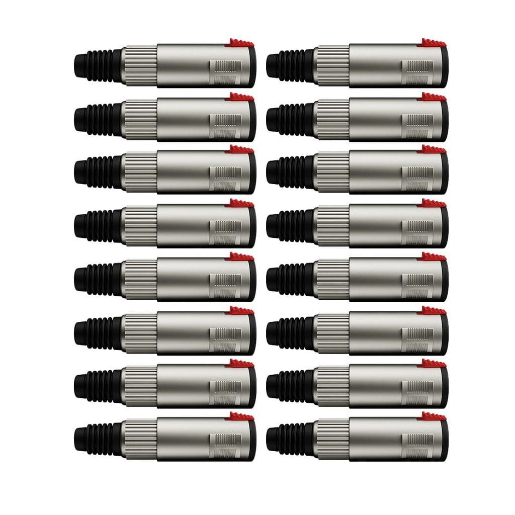 Kit 16 Conectores P10 Femea Linha TRS WC 197 Wireconex