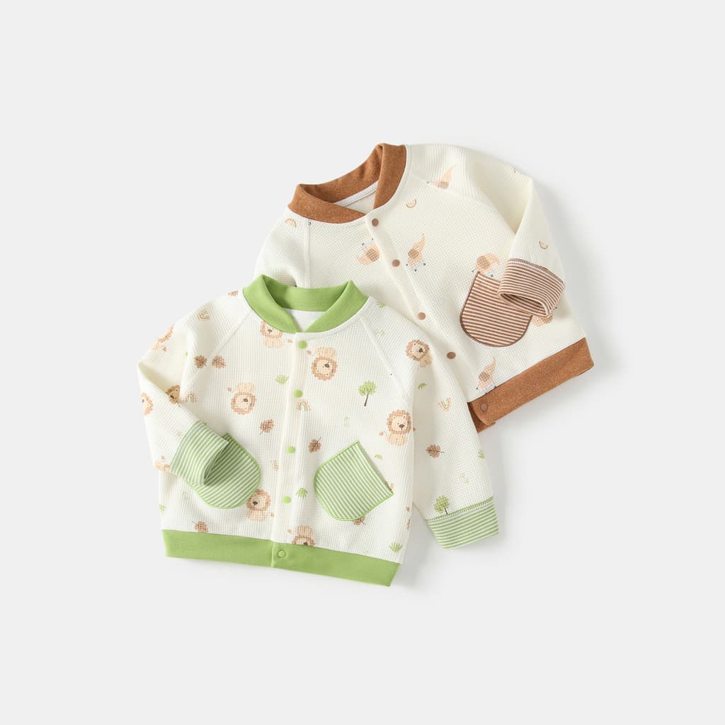 Masculino feminino bebê puro algodão de manga comprida Cardigan crianças jaqueta primavera outono infantil roupas superi
