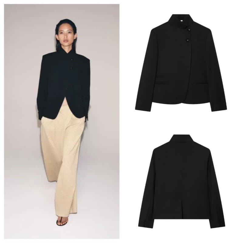Blazer com botões de gola alta  2237570