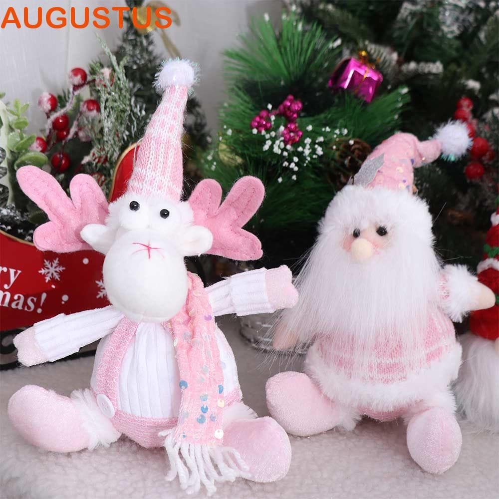 Boneca De Boneco De Neve De Pelúcia De Natal AUGUSTUS , Alce De Malha Realista Fofa , Macia