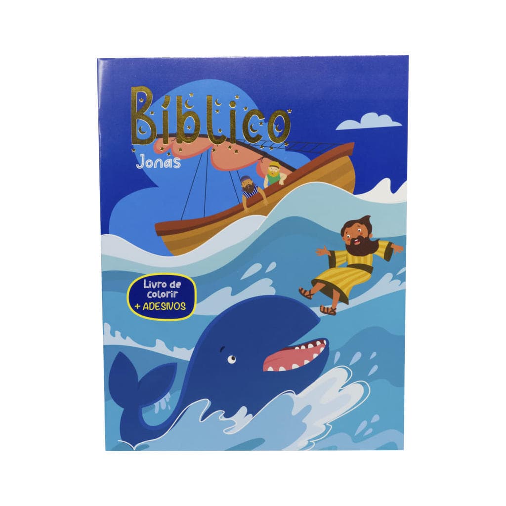 Bíblico Jonas - Livro de Colorir com Adesivos - Pé da Letra