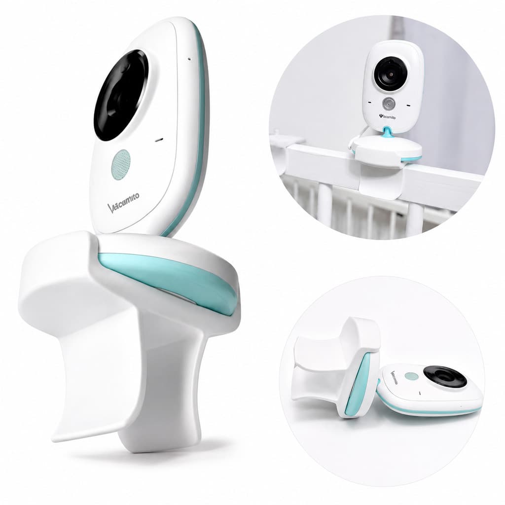 Suporte de Babá Eletrônica Para Berço Universal Ajustável Flexível Monitor Bebê  Vb603 Resistente