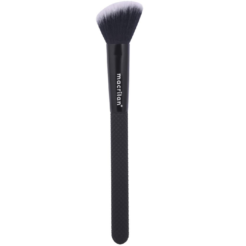 Pincel P/ Blush Maquiagem Profissional Noir N02 Angular Macrilan Cerdas Ultramacias Acabamento Premium