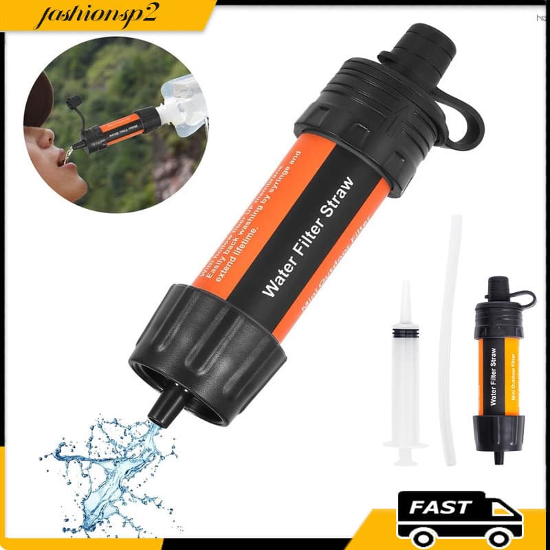 Filtro De Água Ao Ar Livre Sistema De Filtragem De Água Palha Purificador De Água Para Emergência Preparedura Camping