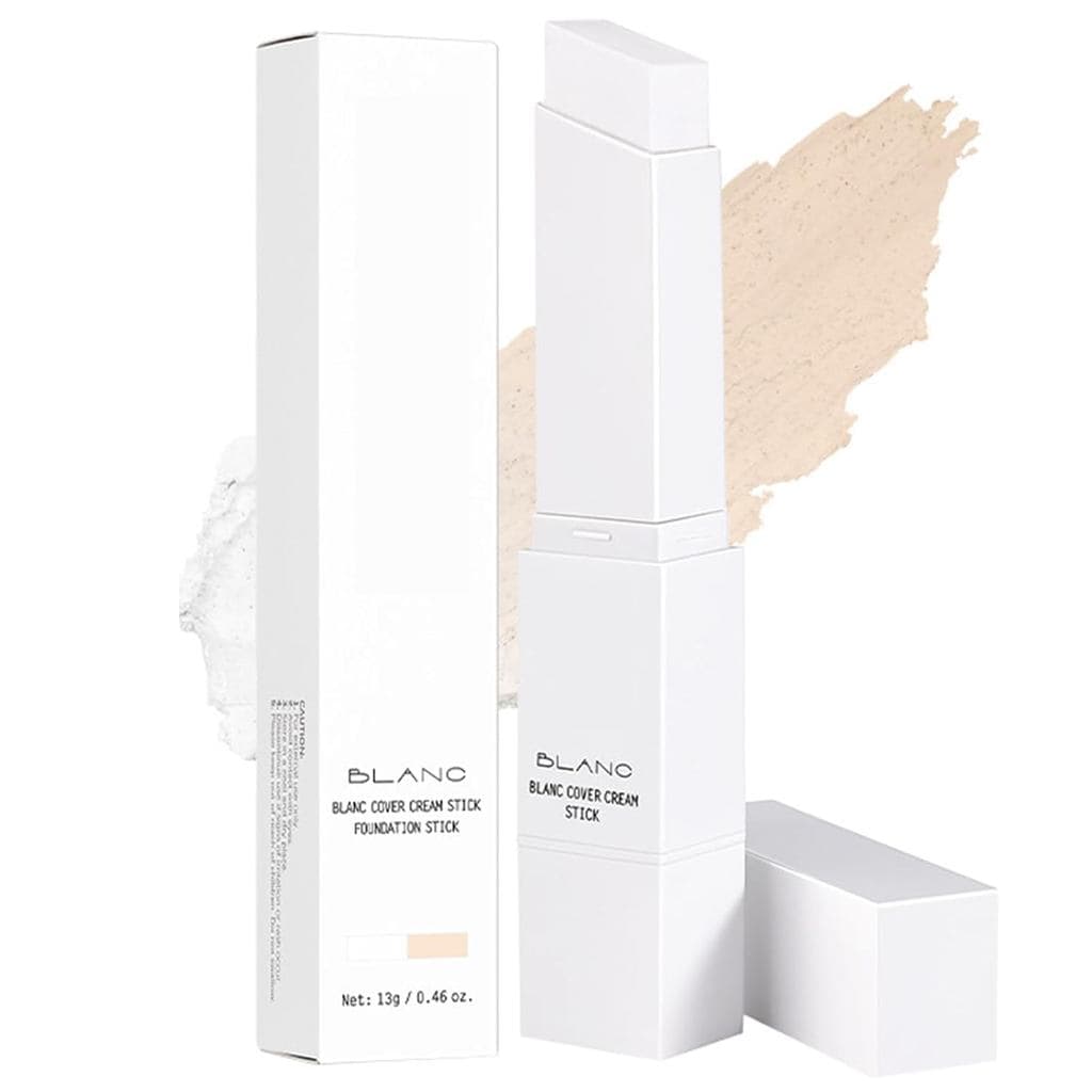 Blanc Cover Cream Stick, Base em Bastão que Muda de Cor, Corretivo Branco, Corretivo Hidratante, Dupla Face com Pincel R