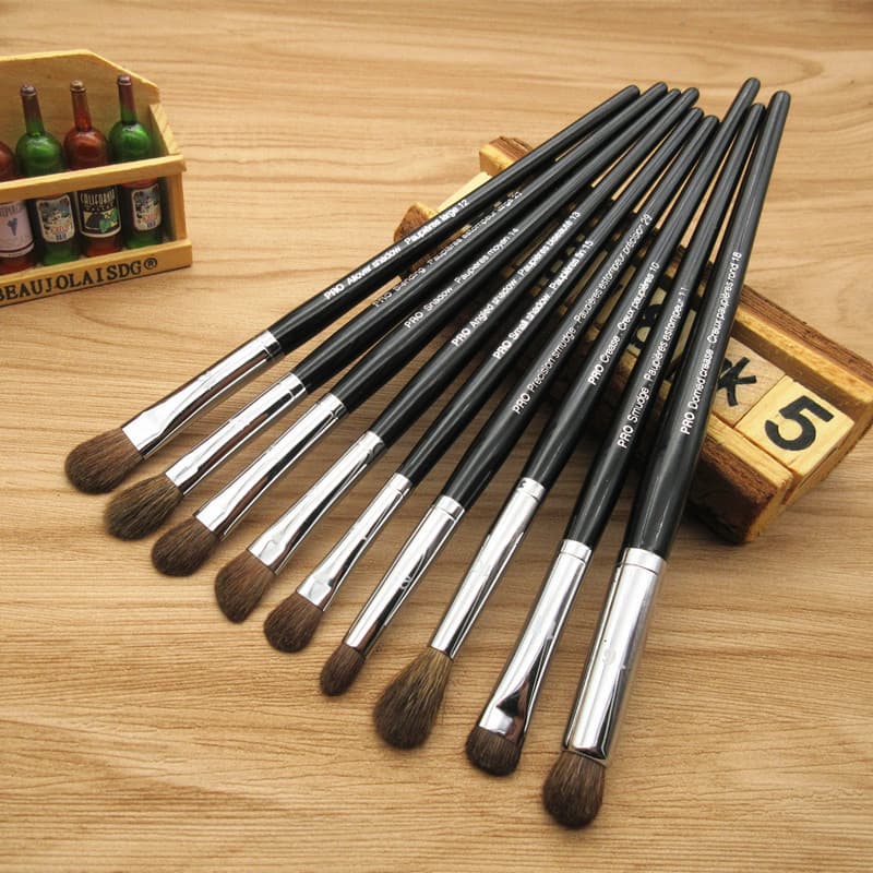 Sijia coleção de pincéis de maquiagem para os olhos, tamanho grande, médio e pequeno, pincel para sombra esfumaçada, pin