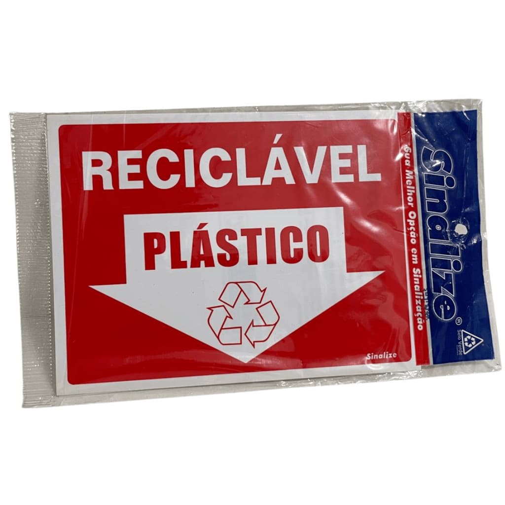 Placa Sinalização Sinalize Reciclável Plástico Vinil 15X20CM