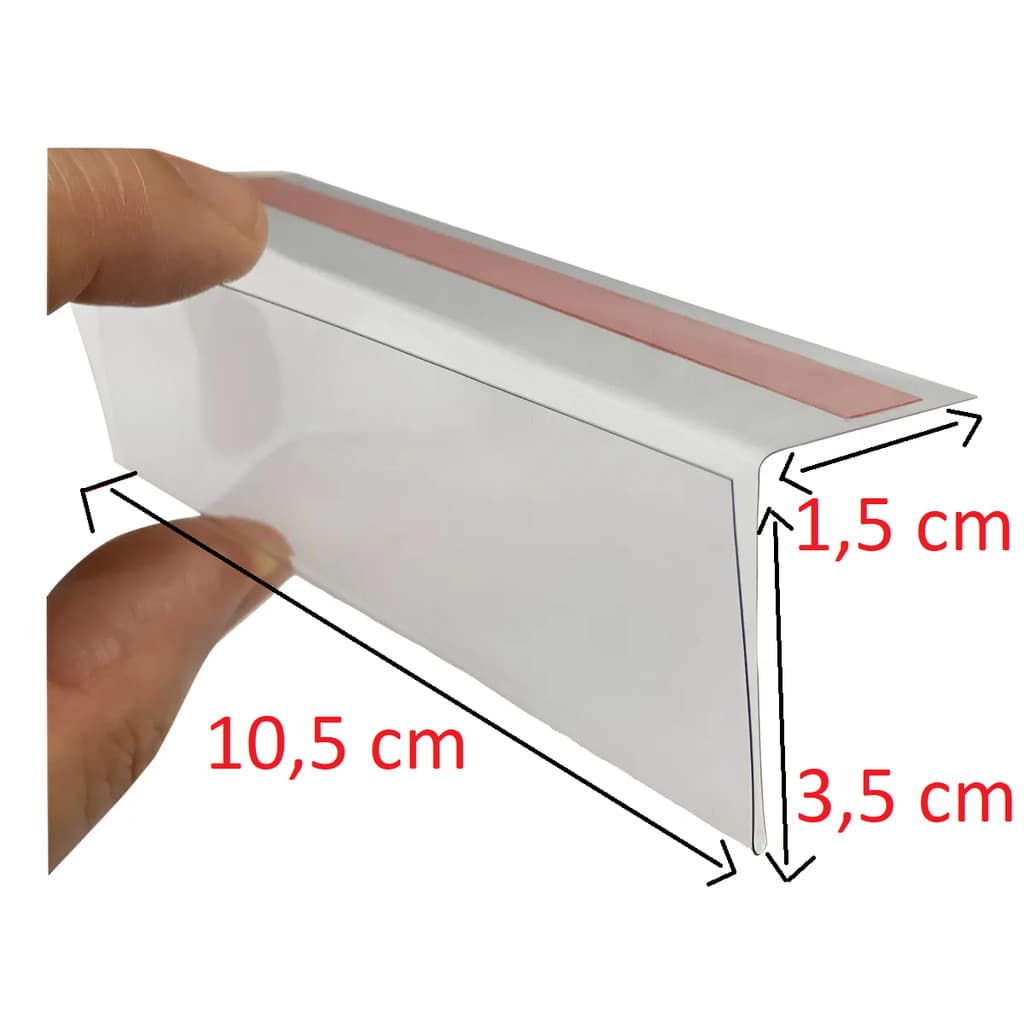 Porta Etiqueta porta preço precificador Modelo L - 10,5 x 3,5 cm