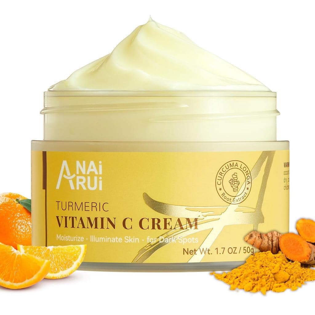 Hidratante Facial ANAI RUI com Vitamina C e Cúrcuma, Creme Facial Antienvelhecimento para Pele Opaca e Seca, Reduz Rugas