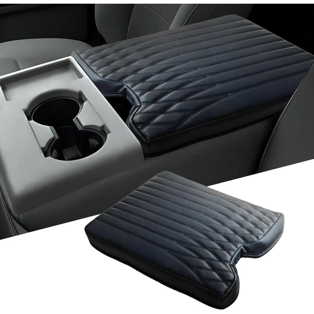 Capa para apoio de braço do console central compatível com Ford F150 2015-2024 e F250 F350 F450 2017-2024. Capa de couro