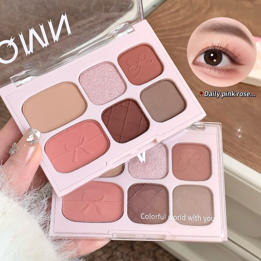 QMN luar Meier paleta de sombras cor terra perolado fosco maquiagem para iniciantes paleta tudo-em-um sombra baixa satur