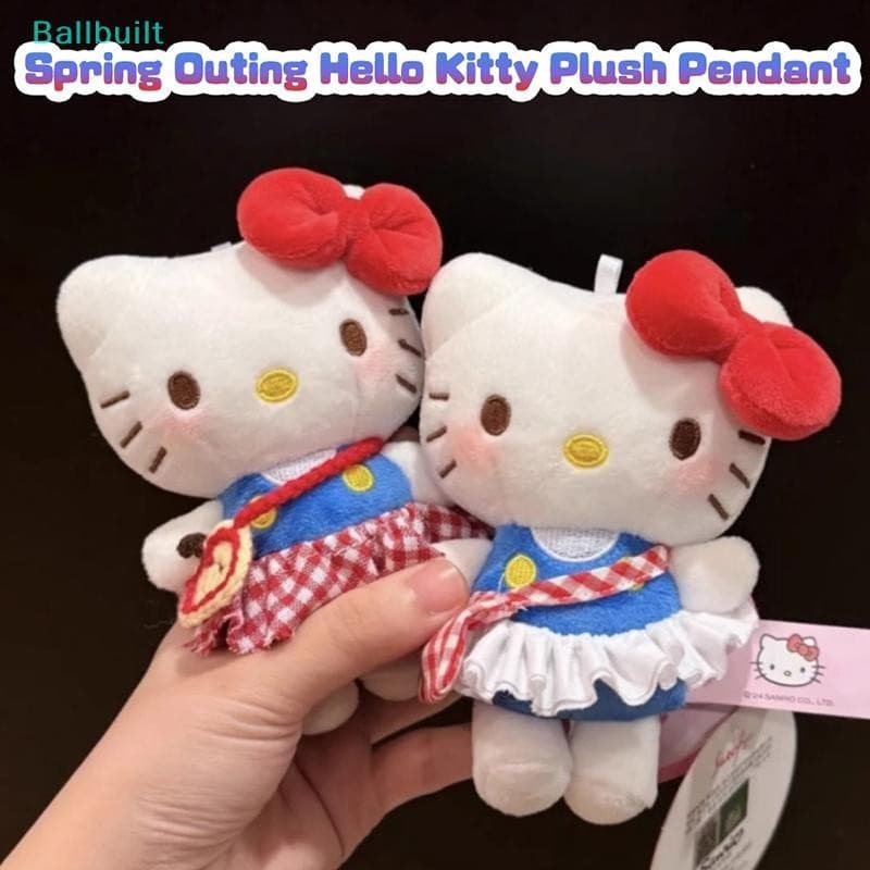 [BLU] Chaveiro De Brinquedo De Pelúcia Da Hello Kitty Para Passeio De Primavera Sanrio KT Cat Boneca Macia Pingente Carr