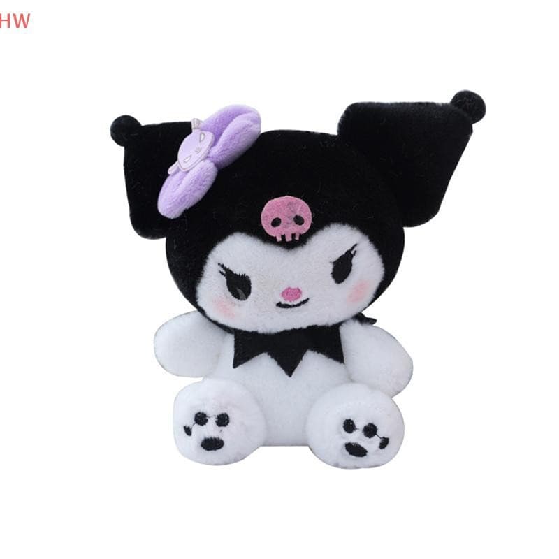 14CM Sanrio Kawali Kuromi Olá Kitty Minha Melodia Cinnamoroll Travesseiro Brinquedos De Pelúcia Plushie Chaveiro Boneca