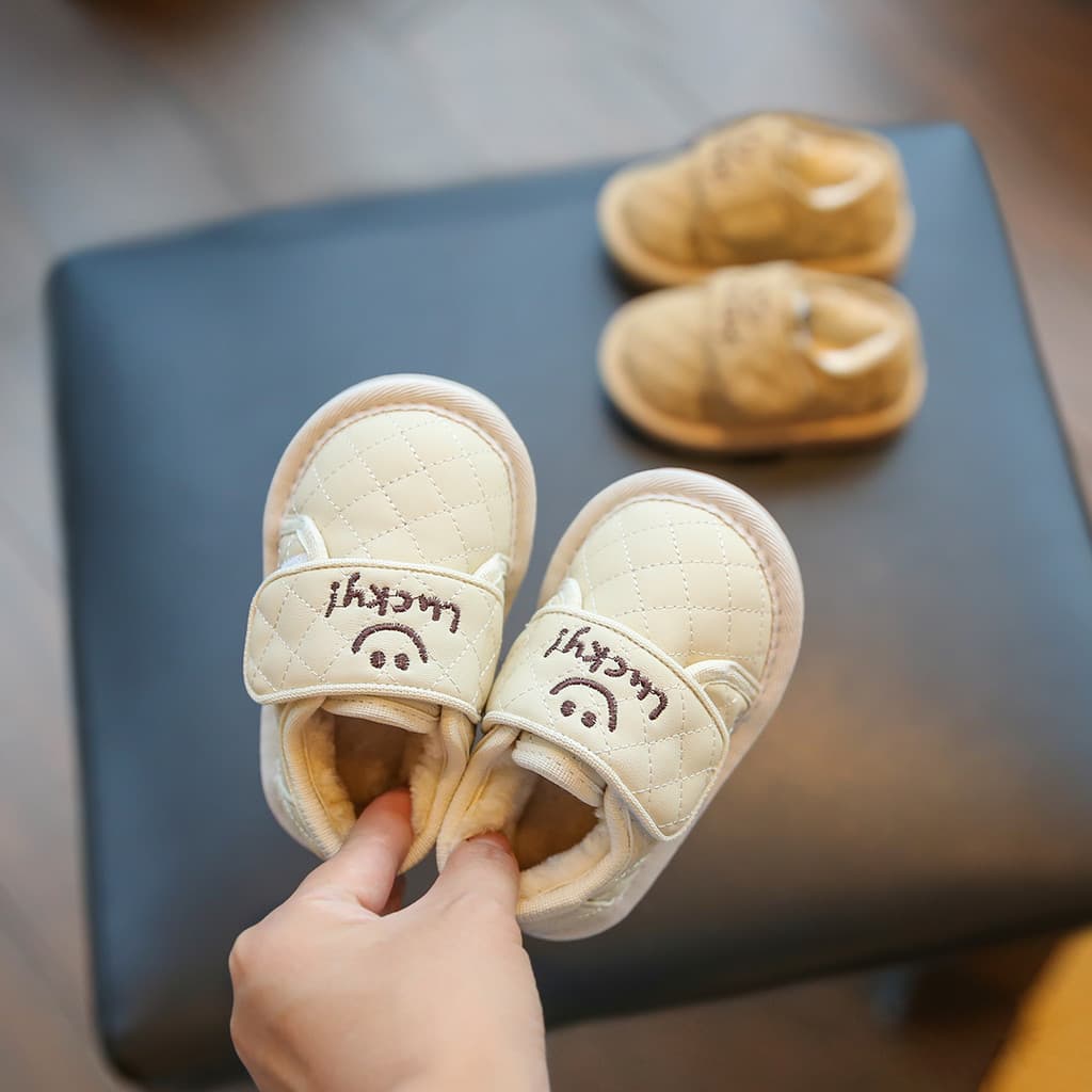 Sapatos de inverno para bebês, sapatos para meninos, forro de lã quente