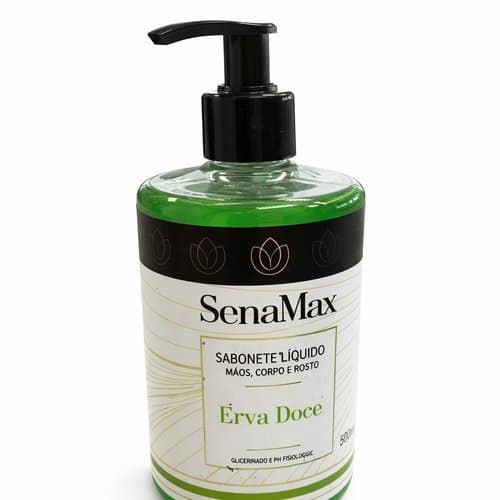 Sabonete Liquido Erva Doce Hidratante Suave Mãos Corpo Rosto 500ml Verde