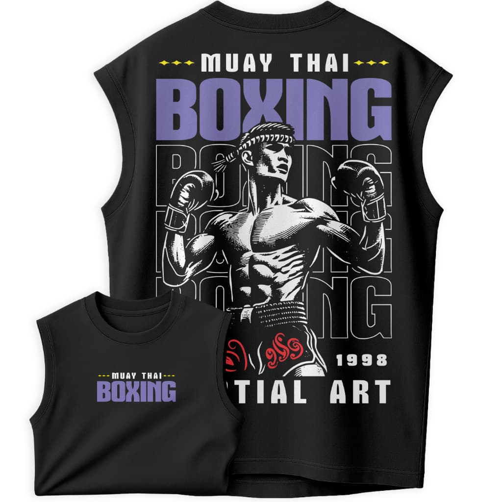 Regata Oversized Camiseta Boxing Muay Thai Art Martial Style Urban ENVIO RAPIDO