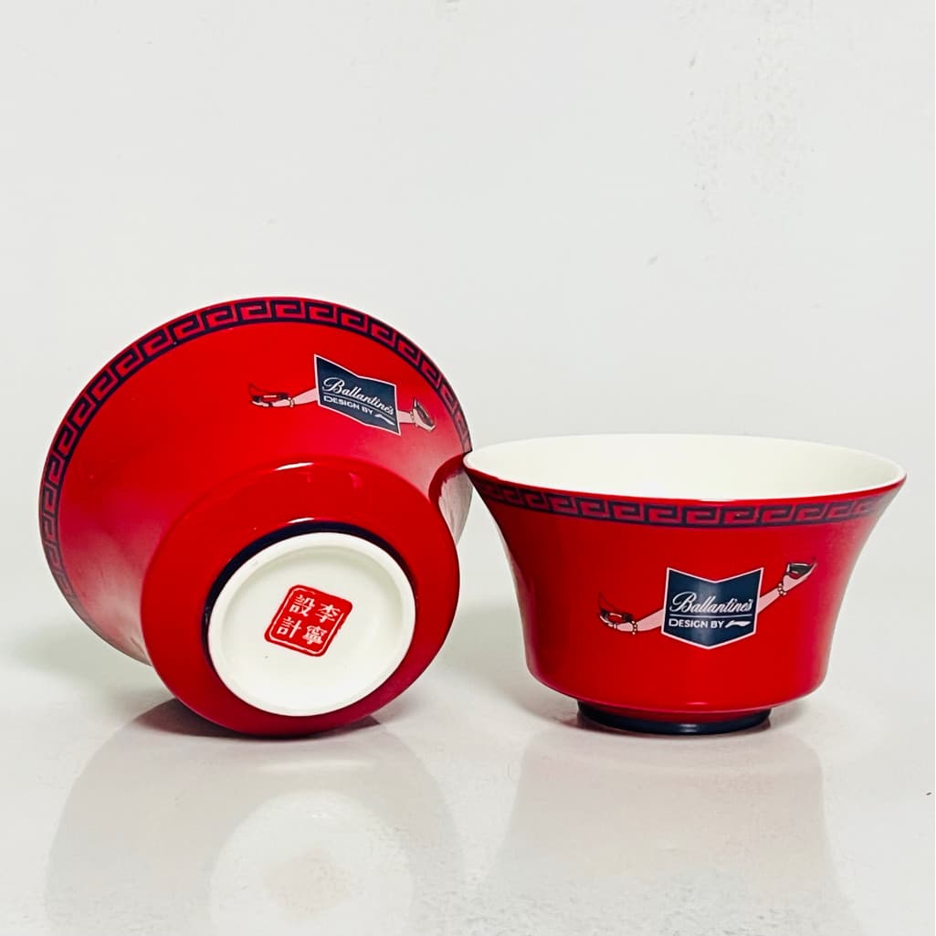 Bailingtan Li Ning Design Caneca de cerveja de marca conjunta Tigela de vinho Xícara de chá Tigela de chá 300ml Estilo c