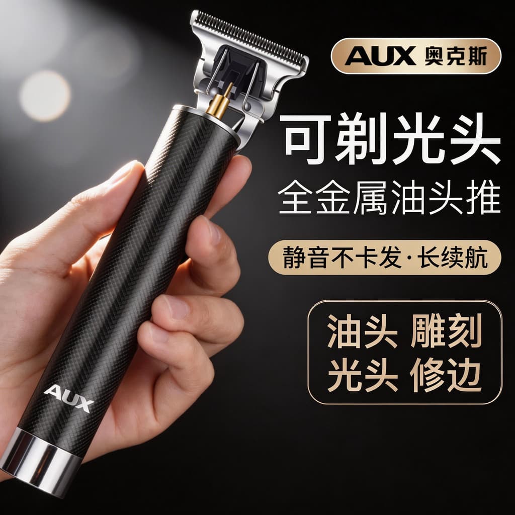 Aox máquina de cortar cabelo elétrica máquina de cortar cabelo careca masculino ferramenta útil cortar cabelo elétrica n