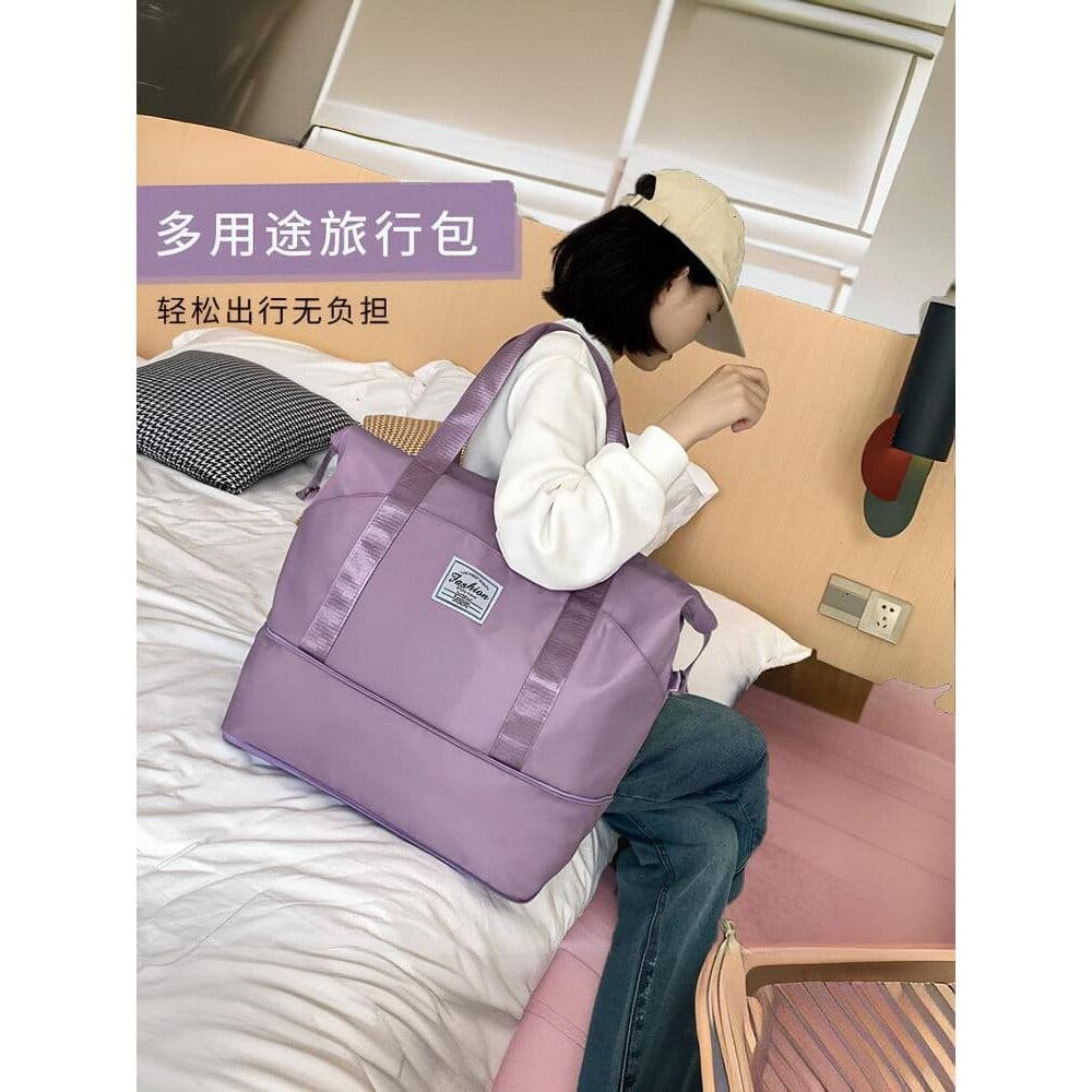 Bolsa de viagem de grande capacidade 2024 novo estilo moda saco de bagagem viagem de negócios seco molhado separação esp