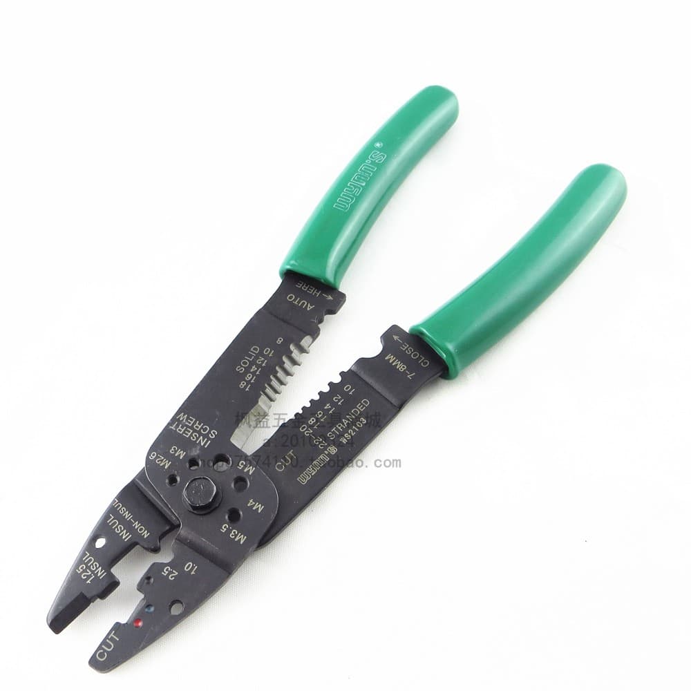 Weilishi multi-função descascadores de fio de friso alicate de pressão a frio alicate de fio multi-Purpose eletricista f