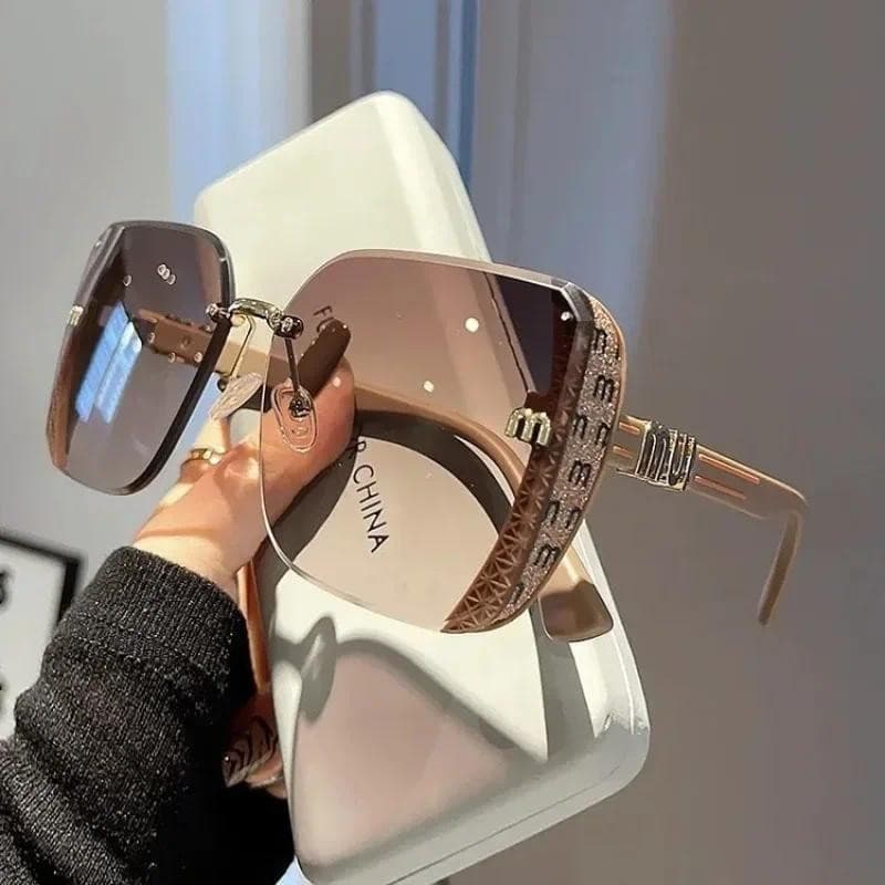 Óculos de Sol Quadrados Oversized para Mulheres 2025 Marca de Luxo Óculos de Sol Retrô para Exterior