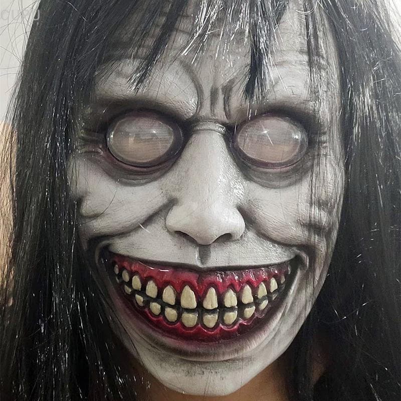[CU] Horror O Exorcista Rosto Sorridente Máscara Demônio Cosplay Mal Assustador Fantasma Crânio Máscaras De Plástico Hal