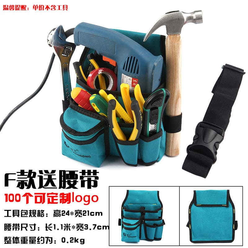 Genuíno multifuncional à prova dwaterproof água resistente ao desgaste ferramenta de lona saco de cintura eletricista sa
