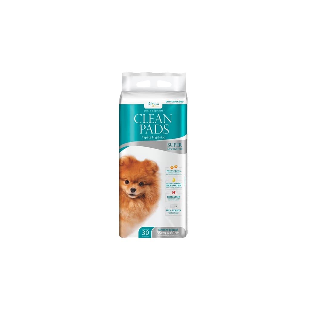 Tapete Higiênico Clean Pads para Cães 85X60Cm 30 unidades