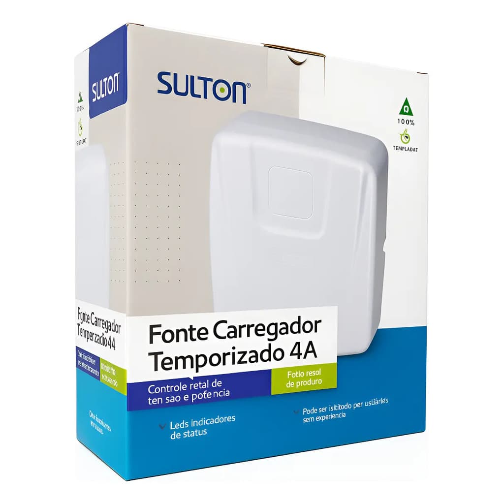 Fonte Carregador Temporizado Sulton 4a 2 Saidas