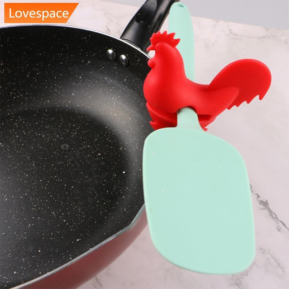LS-STORE Utensílios De Cozinha Suporte De Colher Para Tampas Transbordamento Evitar Derramamento Rack Pote Resto Capa De