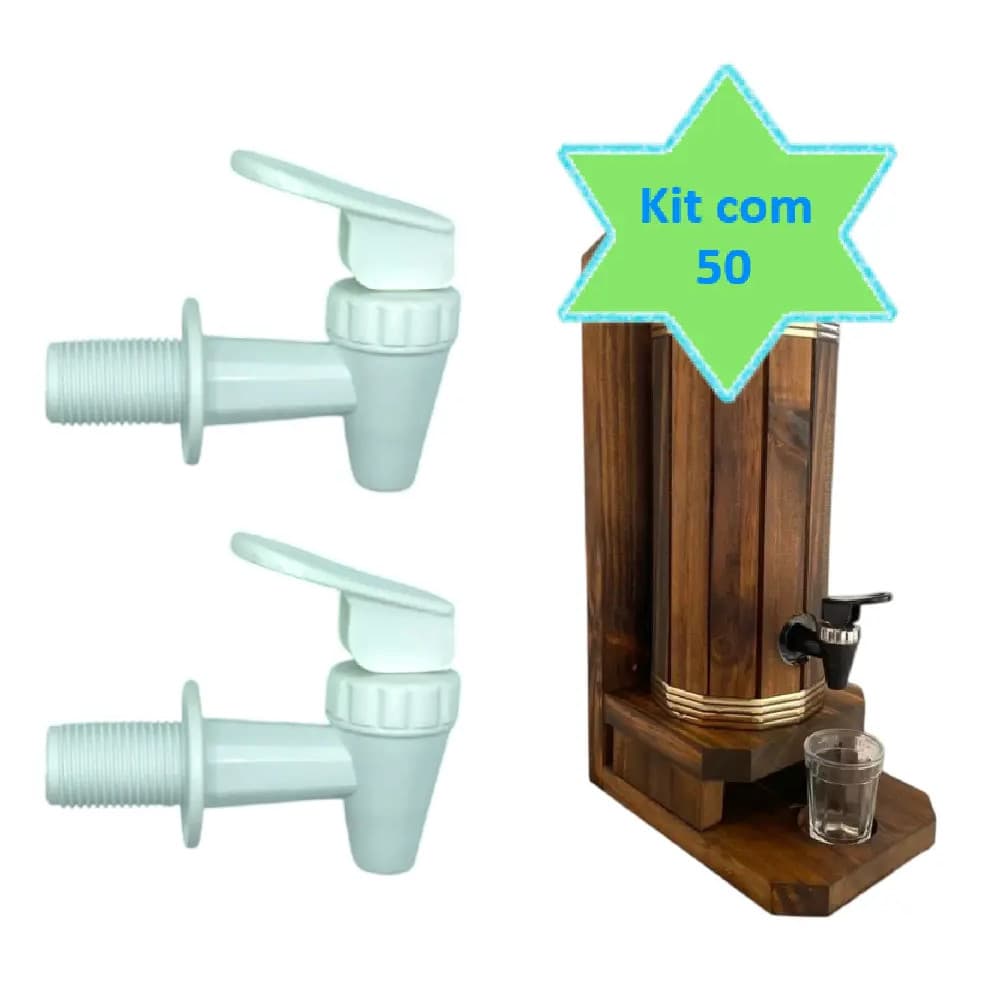 Kit 50 Torneiras Curta Pingometro Suqueira Pote