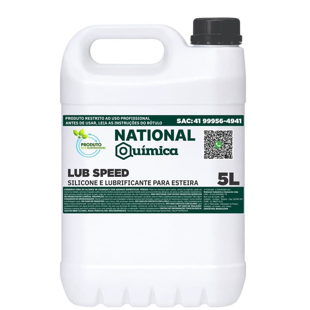 Silicone Lubrificante Líquido para Esteiras 5 L Lub Speed