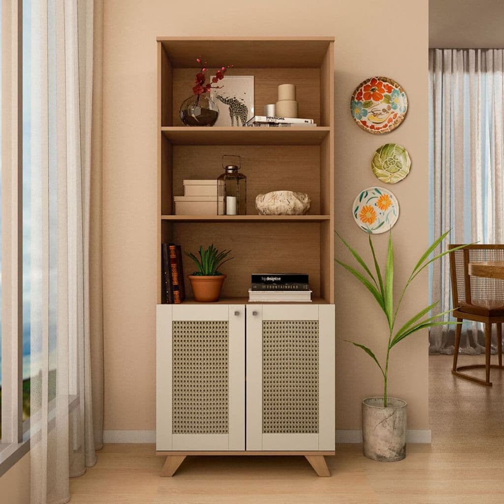 Estante de livro Trama Artely Multiuso com 2 Portas
