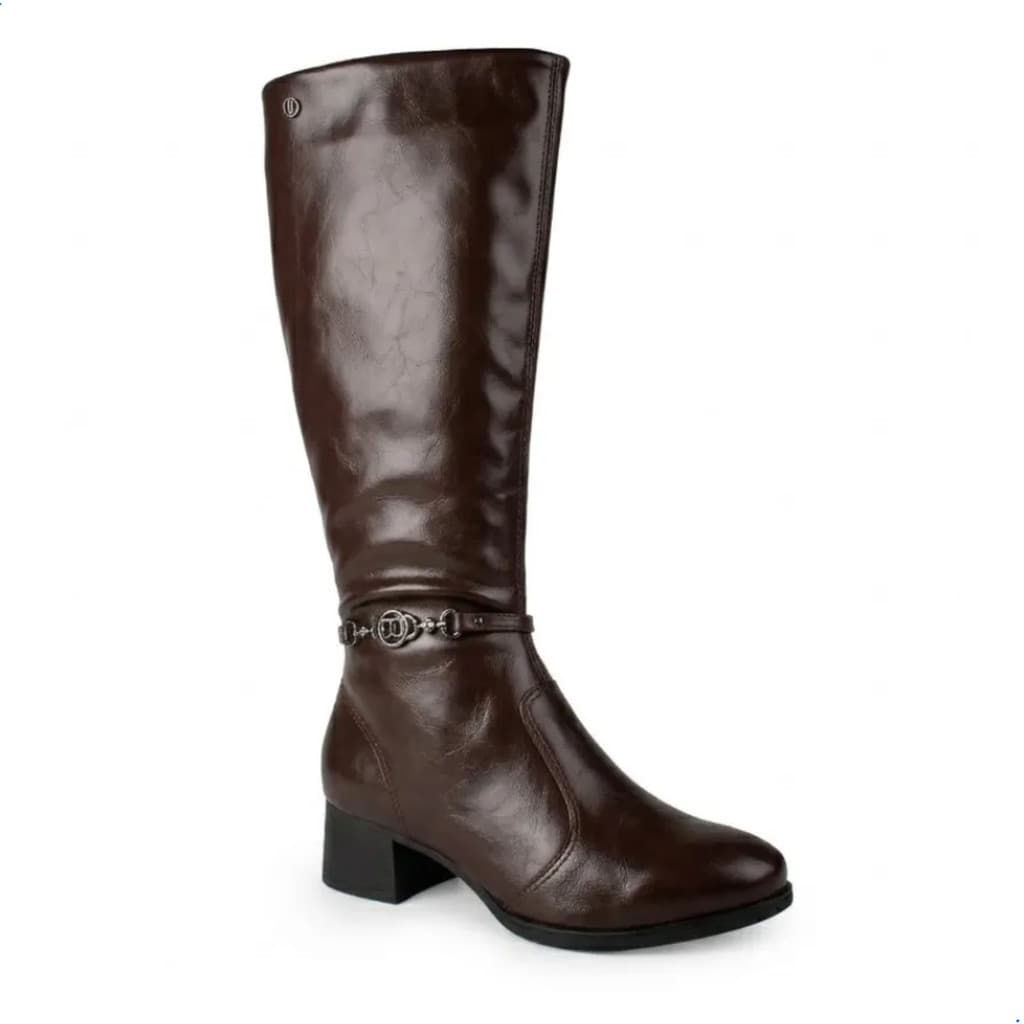 Bota Feminina Dakota Cano Longo Salto Bloco Urbana Vieri