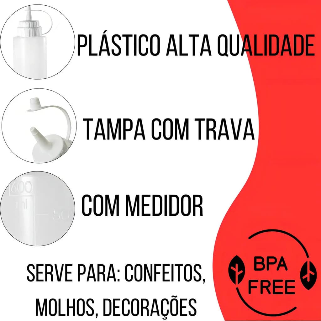 1 Bisnaga Flexível Branca 1l, Prática E Resistente