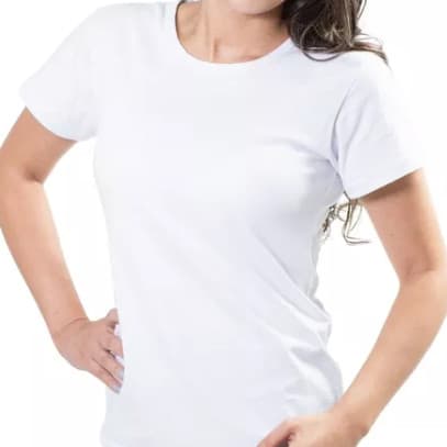 Camiseta Feminina Baby Look 100% Algodão Lisa Qualidade