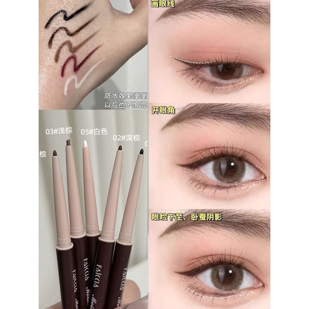 Caneta de Gel delineadora ultrafina, suave, sem manchas, à prova d'água, à prova de suor, de longa duração, pálpebra bra