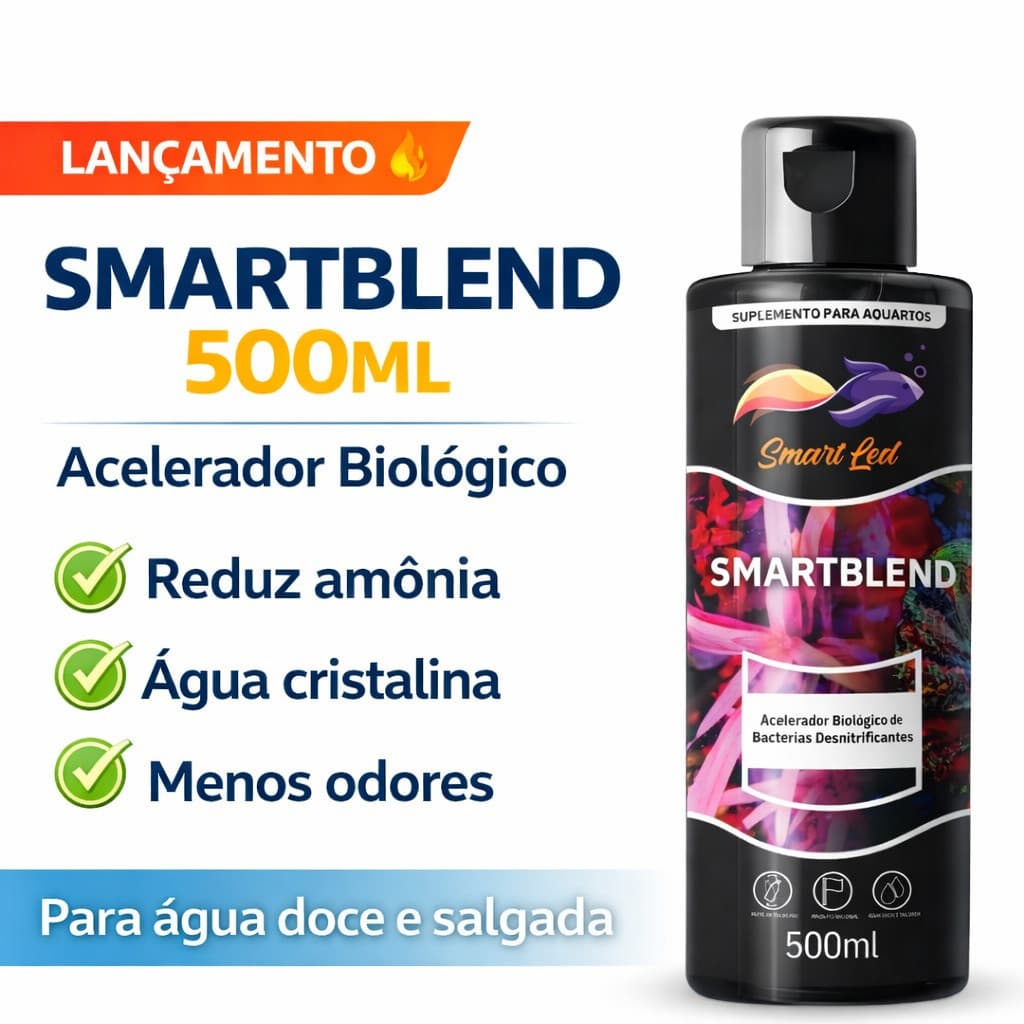 Acelerador Biológico SmartBlend 500ml para Aquários Doce e Salgado