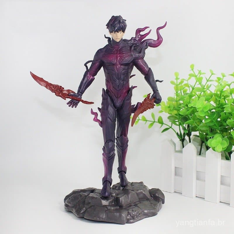 Figura de Anime Solo Leveling de 21,5cm, Novidade Quente, Sung Jin-woo Shadowhunter Monarch Soldier, Modelo em PVC Versã