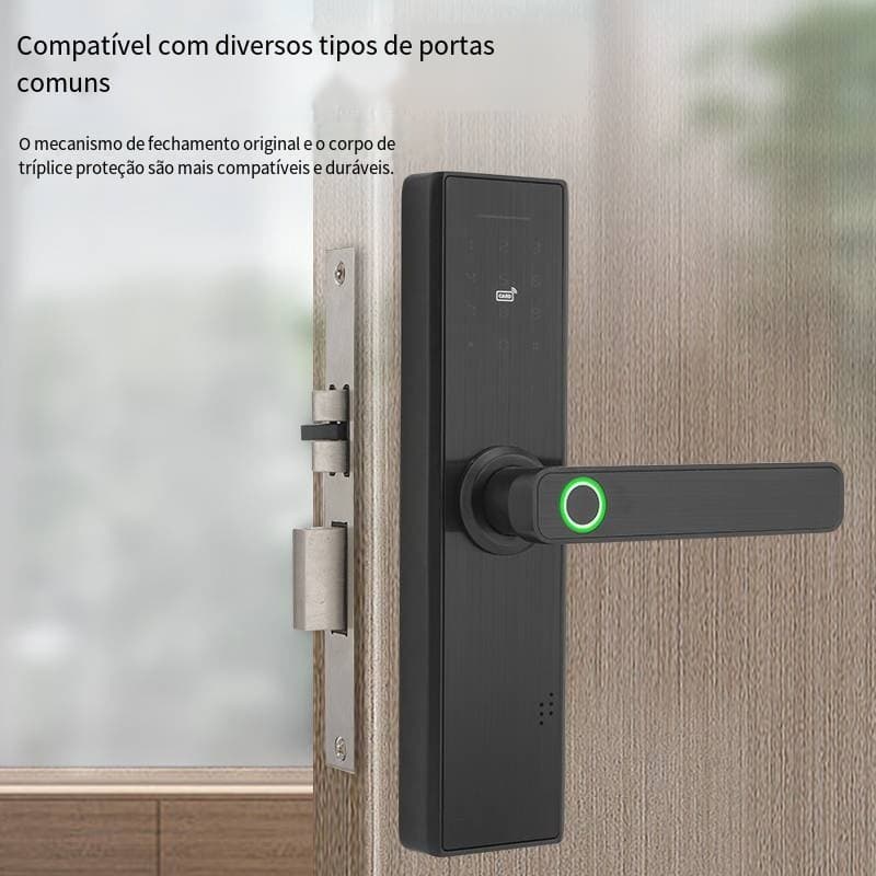 Smart Door Electronic Digital Lock With Password,Mechanical Key,Fingerprint,Apropriado para a porta do quarto da porta