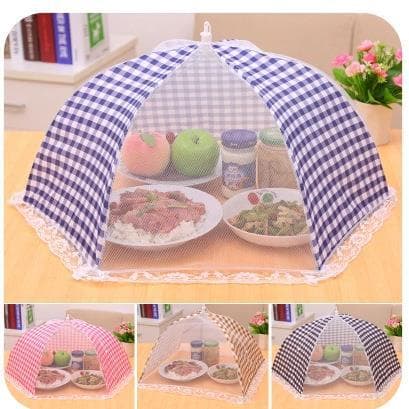 Simples treliça dobrável redonda capa de alimentos mesa de jantar Anti-mosca comida frutas capa respirável