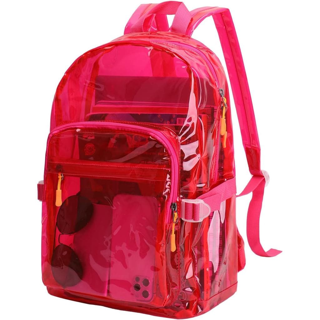 Mochila transparente resistente TINYAT, adequada para faculdade, shows, esportes e viagens.