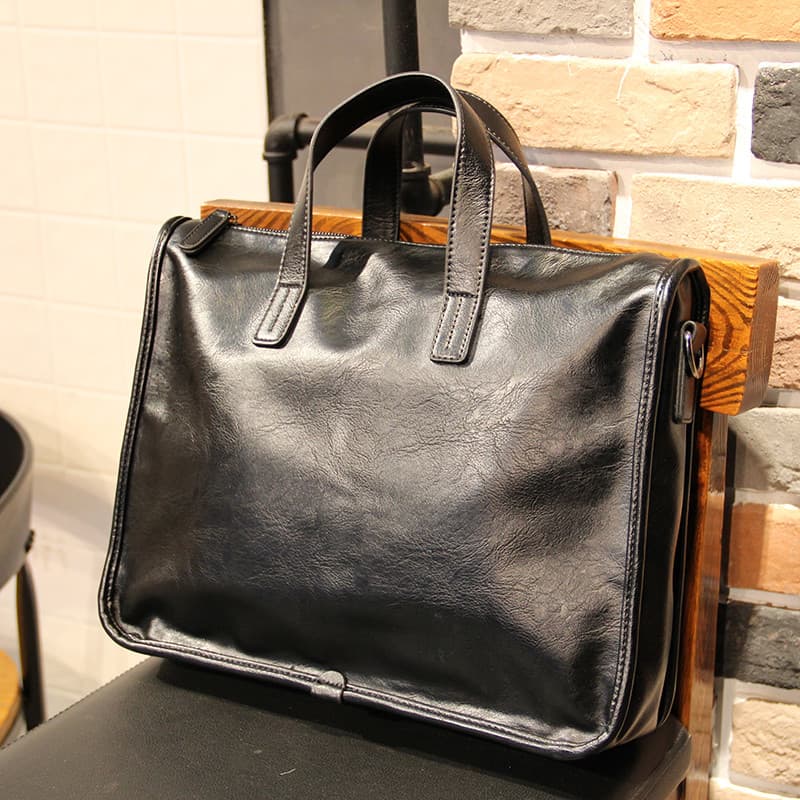 Bolsa masculina maleta Casual negócios ombro mensageiro saco Street Wear novo estilo Horizontal couro masculino saco de