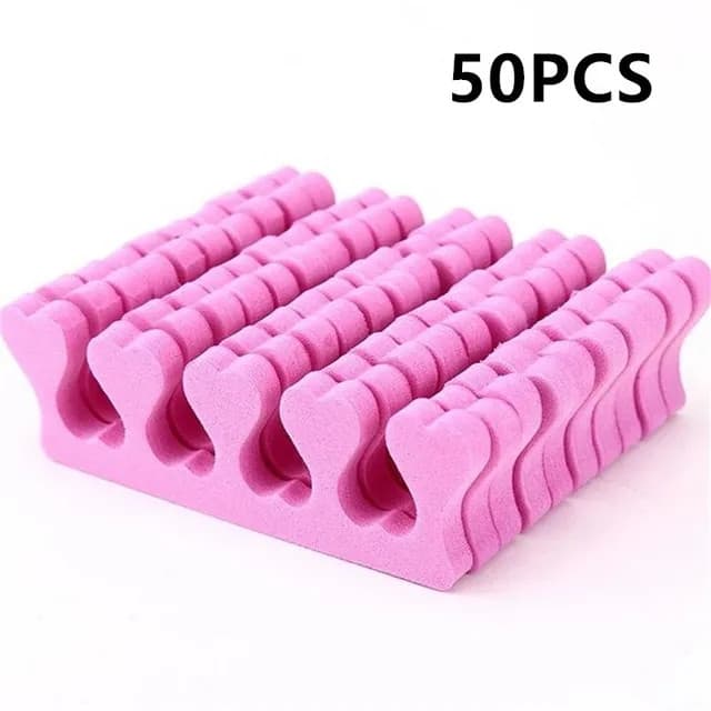 50 Pçs Arte Do Prego Separadores De Dedo Pé Dedos Pés Esponja Macio UV Gel Polonês Beleza Manicure Pedicure Pacote Kits