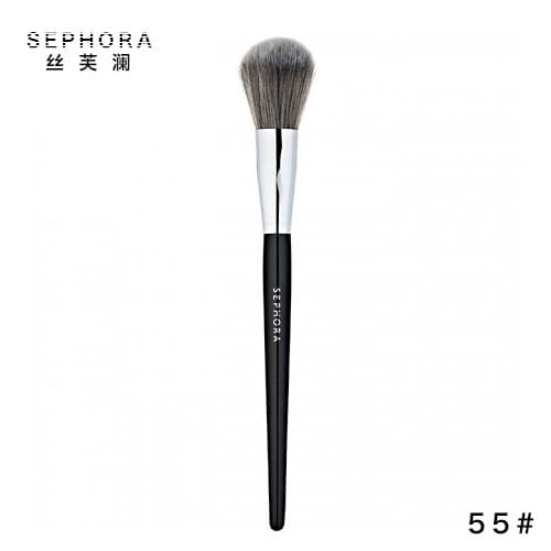 Sephora No. 55 escova de pó solto pequena escova de pó escova de pó fundação Blush escova de contorno haste longa